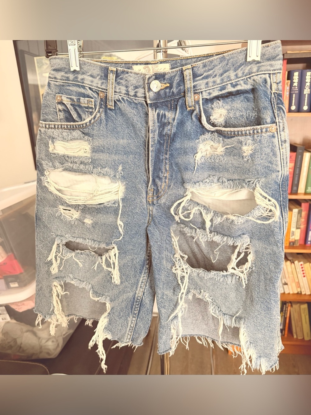 We The Free Distressed Denim Shorts